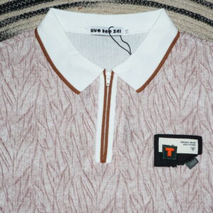 Zip-Neck Textured Polo