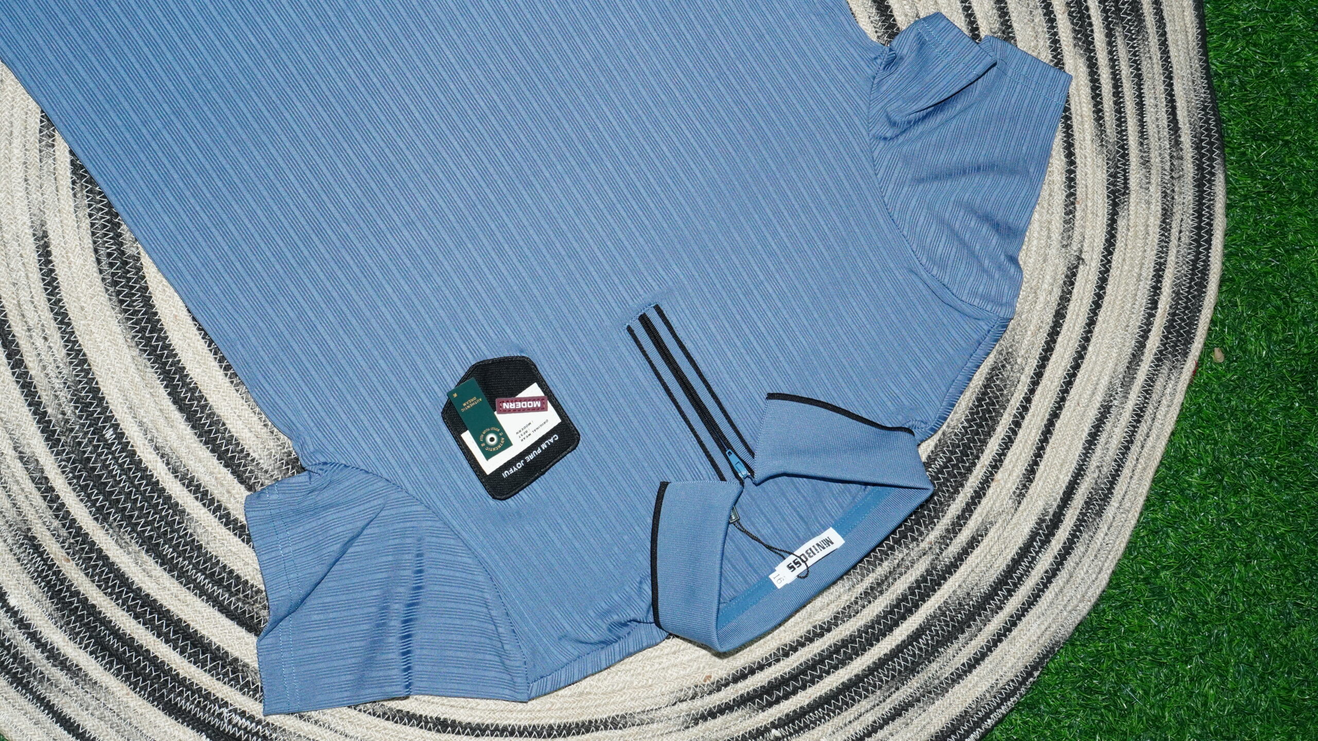 Premium Blue Zip-Polo - Image 2