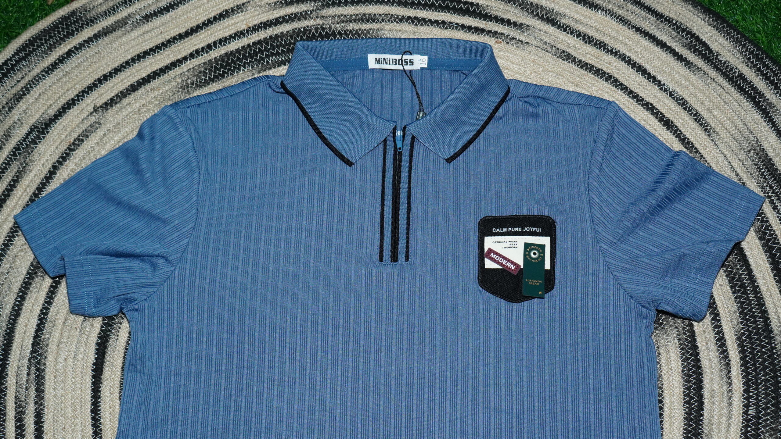 Premium Blue Zip-Polo - Image 4