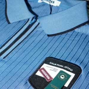 Premium Blue Zip-Polo