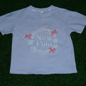 New Font Lilac Printed Tee
