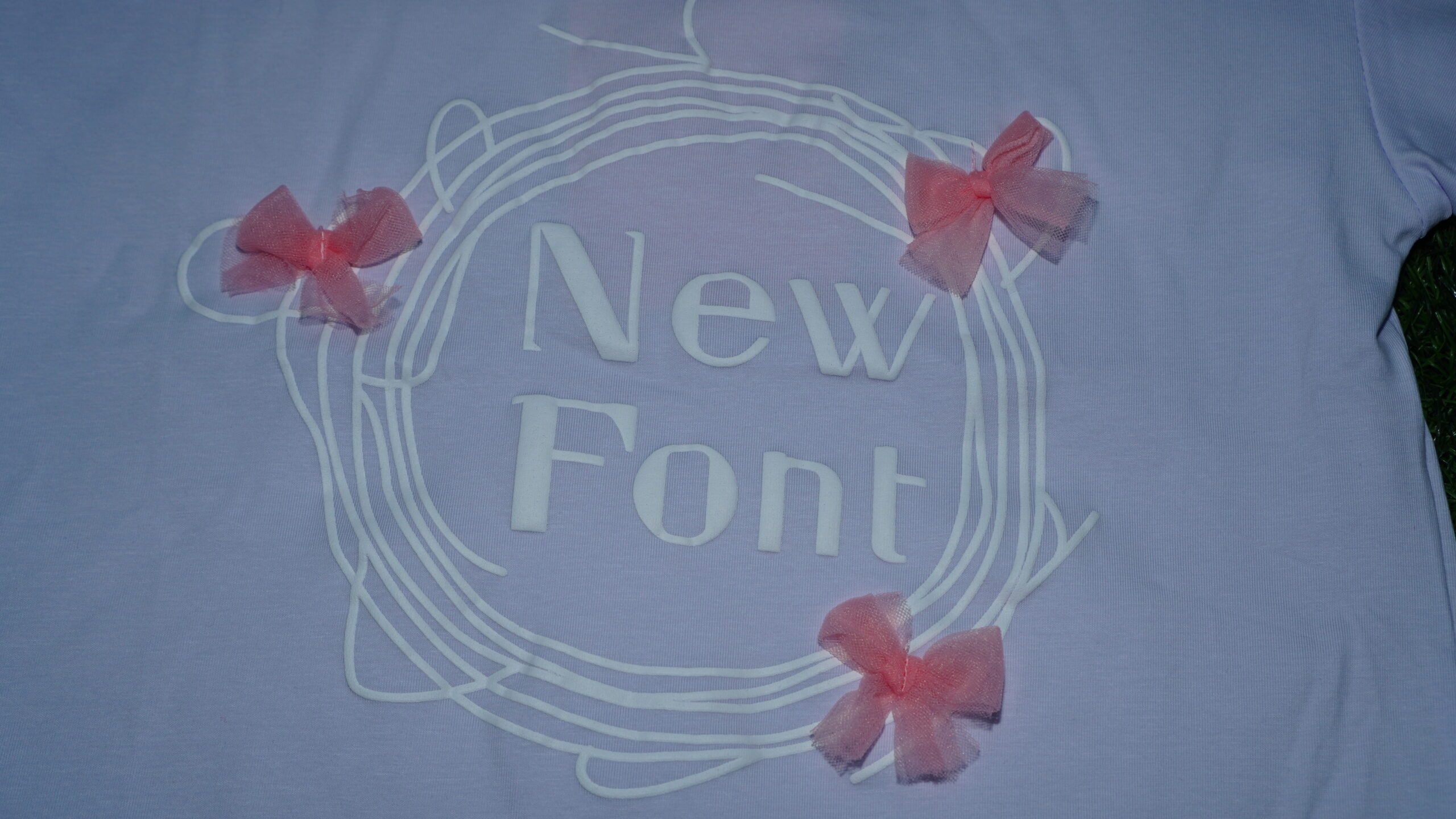 New Font Lilac Printed Tee - Image 6