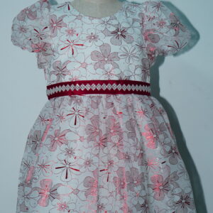 Maroon Floral Party Gown