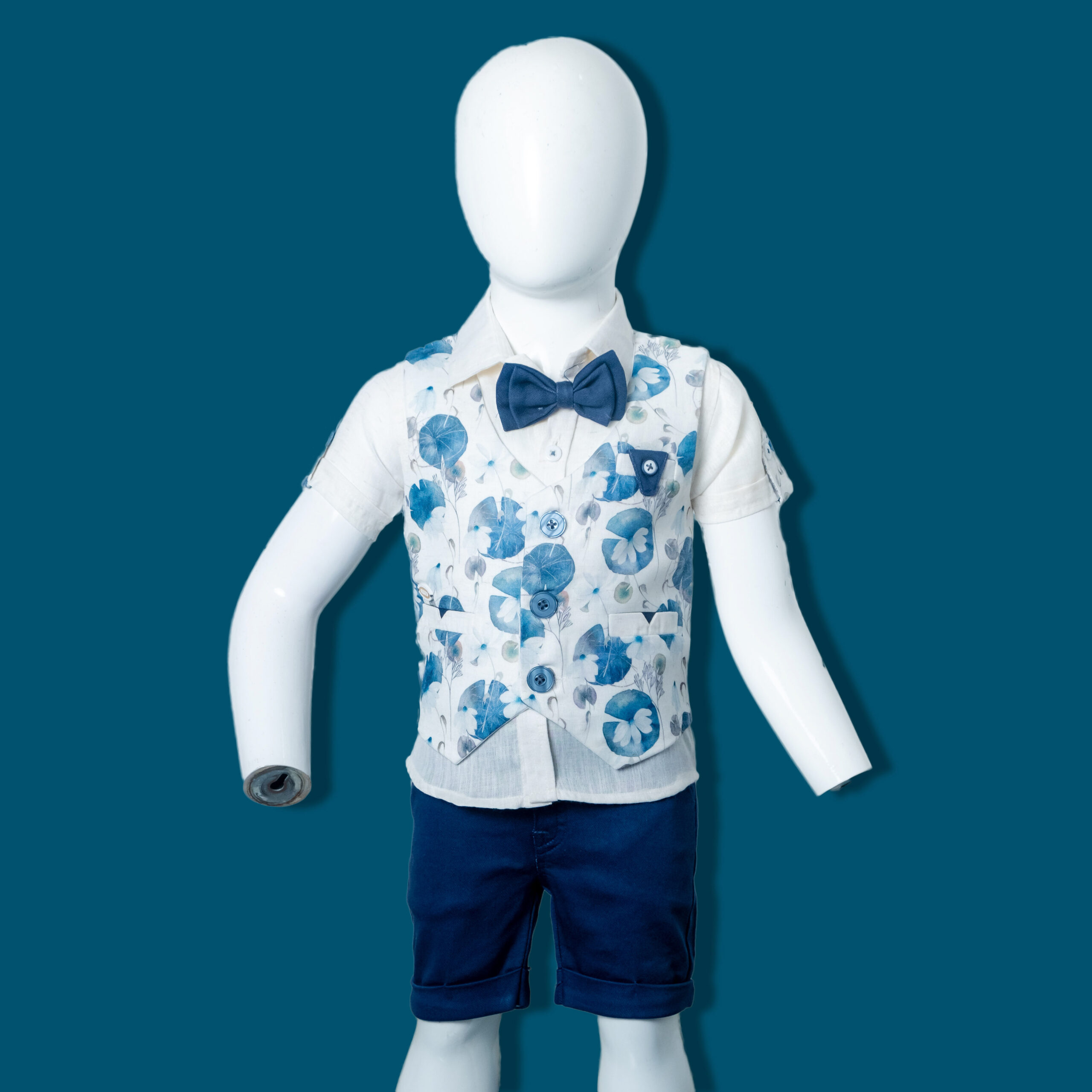 Azure Lily Waistcoat Set