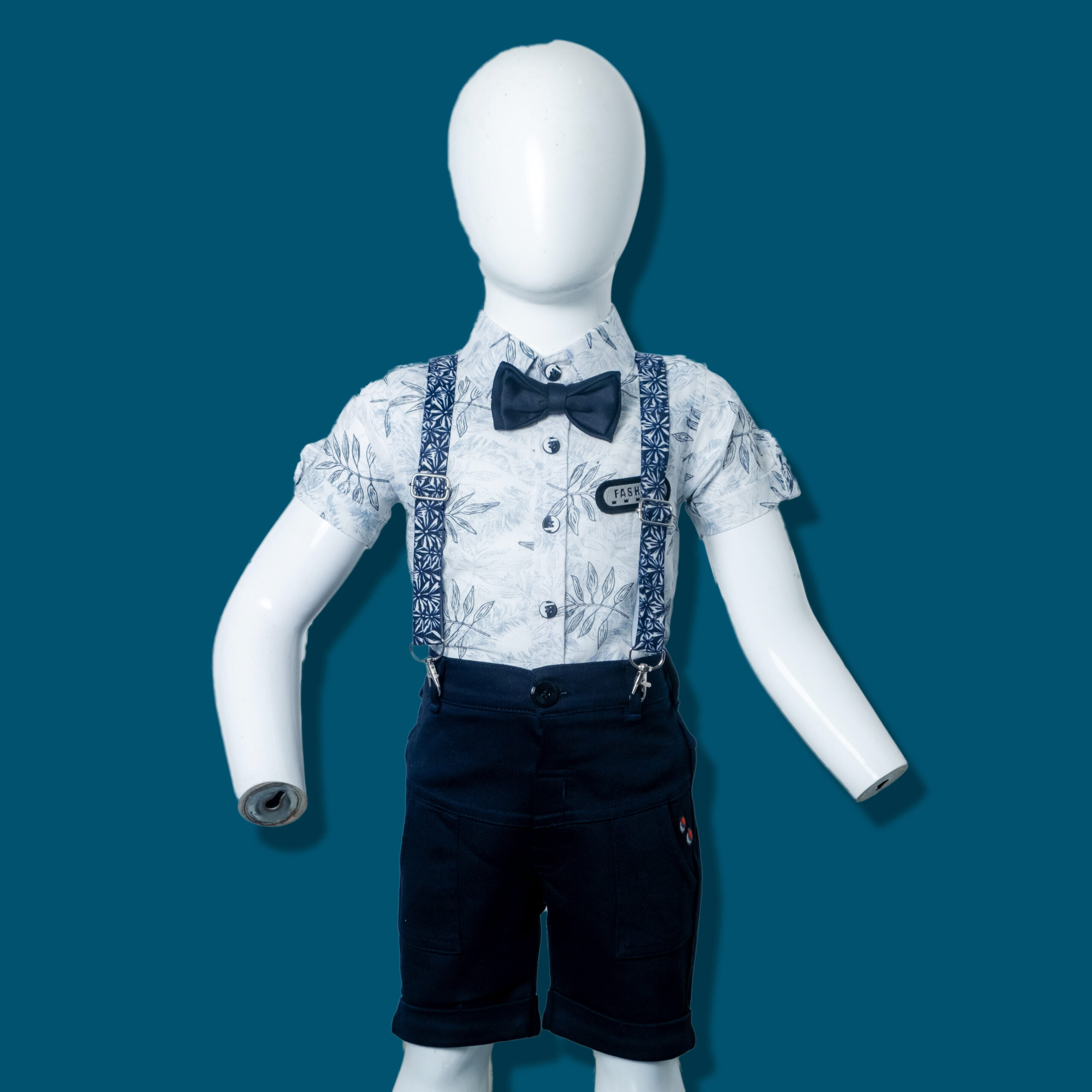 Dapper Navy Suspenders Set