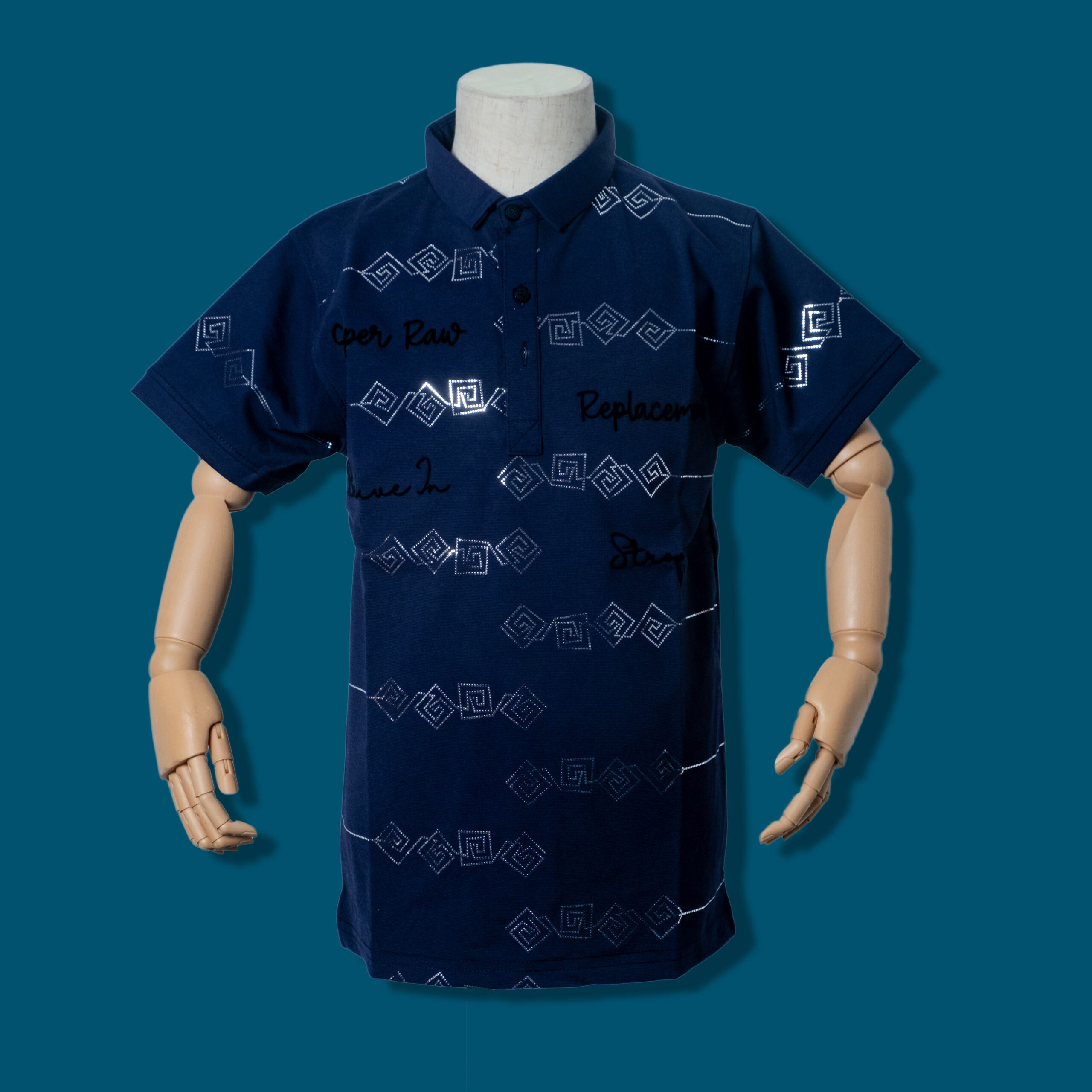 Geometric Pattern Polo - Image 3