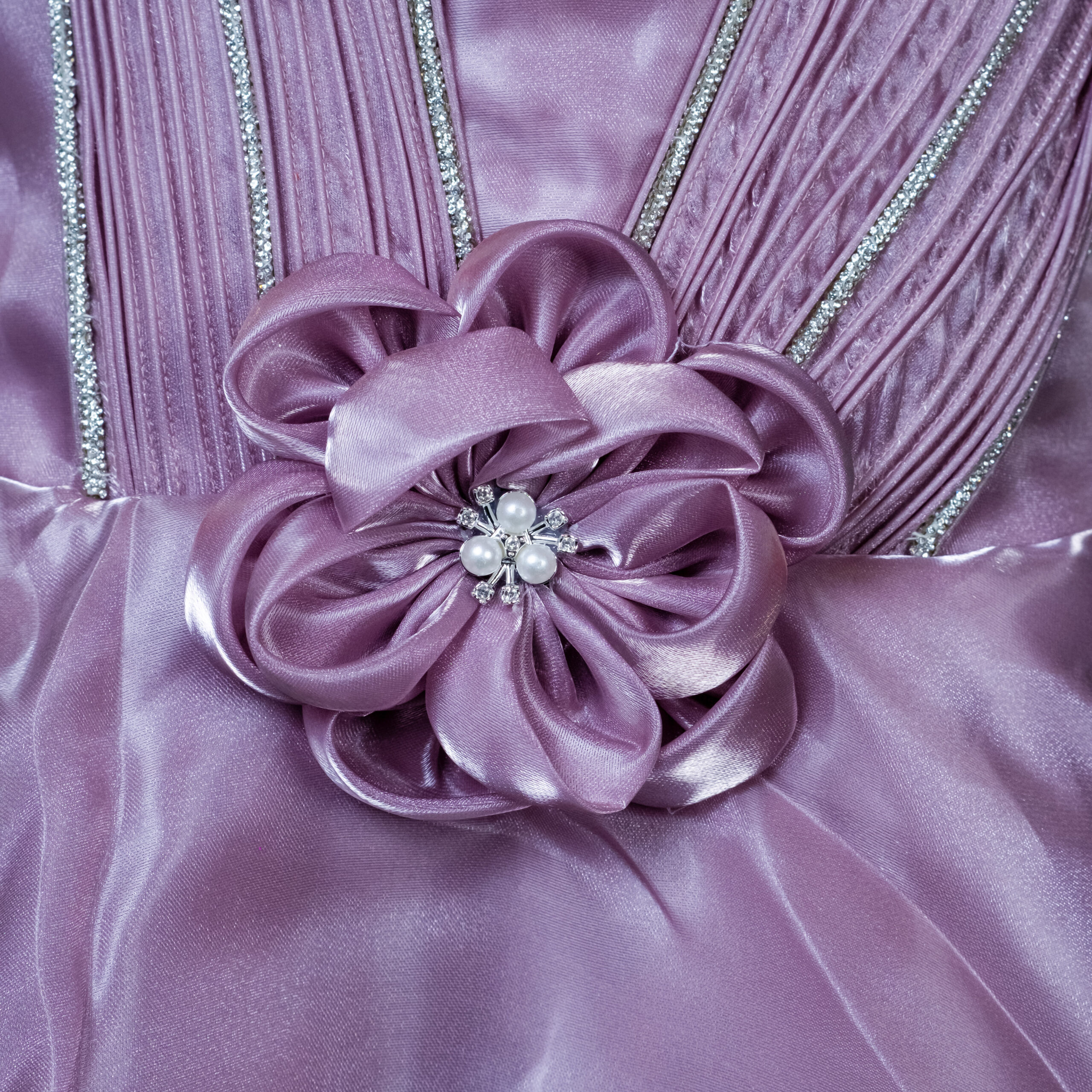 Lavender Pleated Party Gown - Image 2