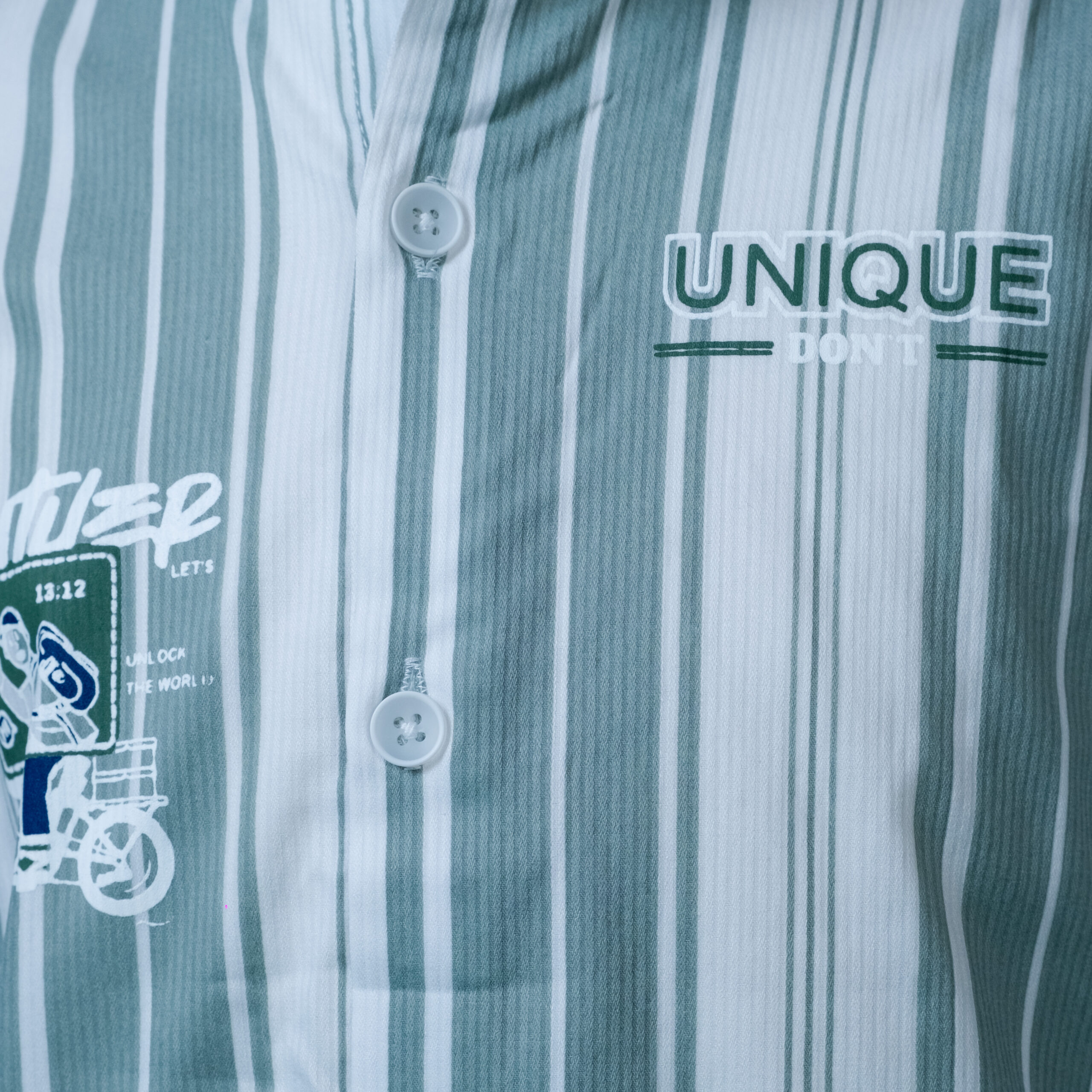 Sage Green Urban Striped Shirt - Image 3