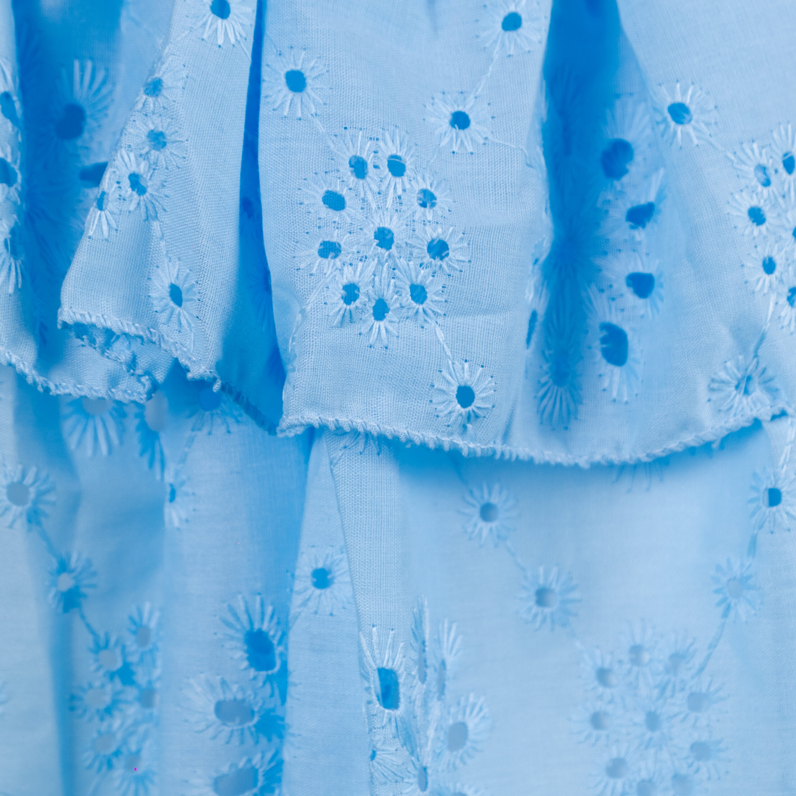 Sky Blue Eyelet Bolero Set - Image 3
